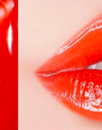 Before and after using Moonshot Tint Fit Shine – Showing lips with a glossy, lustrous shine and vibrant color that lasts all day, without feeling heavy or sticky.