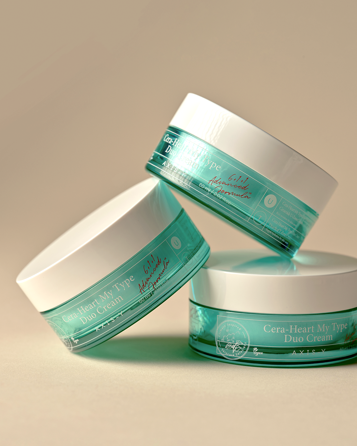 AXIS-Y Cera-Heart My Type Duo Cream: Use the included spatula to apply the right cream for each area of the face, ensuring balanced hydration