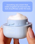 Lightweight, silky-soft texture of Laneige Water Bank Blue Hyaluronic Eye Cream – Absorbs quickly for deep hydration and a smooth, refreshed under-eye area.