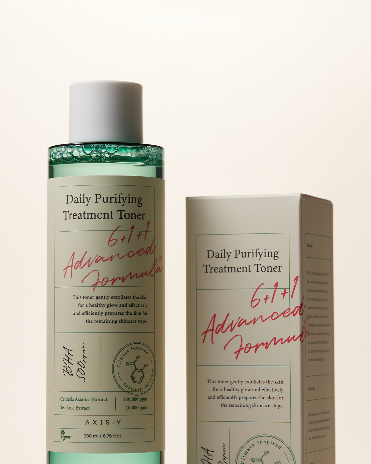 AXIS-Y Daily Purifying Treatment Toner: Gently apply toner using a cotton pad to cleanse and balance oil production without irritation