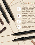 FMGT Designing Eyebrow Pencil 03 Brown with built-in spoolie brush for natural brow shaping