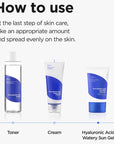 Isntree sunscreen products – includes Hyaluronic Acid Watery Sun Gel, offering SPF50+ and hydration for sensitive skin