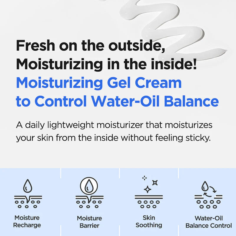 Key ingredients of Isntree Hyaluronic Acid Aqua Gel Cream – 5 types of hyaluronic acid, Centella Asiatica, and Green Tea Extract for hydration and soothing