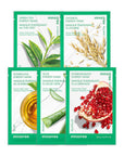 Innisfree Energy Mask – Eco-friendly sheet mask with plant-based ingredients like Kombucha, Aloe, Green Tea, and Pomegranate for hydration and skin glow