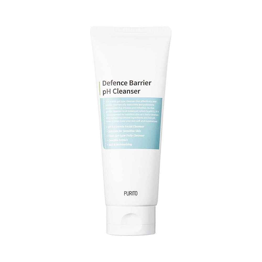 Purito Defense Barrier PH Cleanser 150ml – Gentle gel cleanser for balancing pH and strengthening the skin’s barrier.