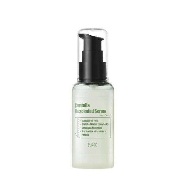 Purito Centella Unscented Serum Renewal 60ml – Soothing and repairing serum with Centella Asiatica for sensitive, irritated skin.