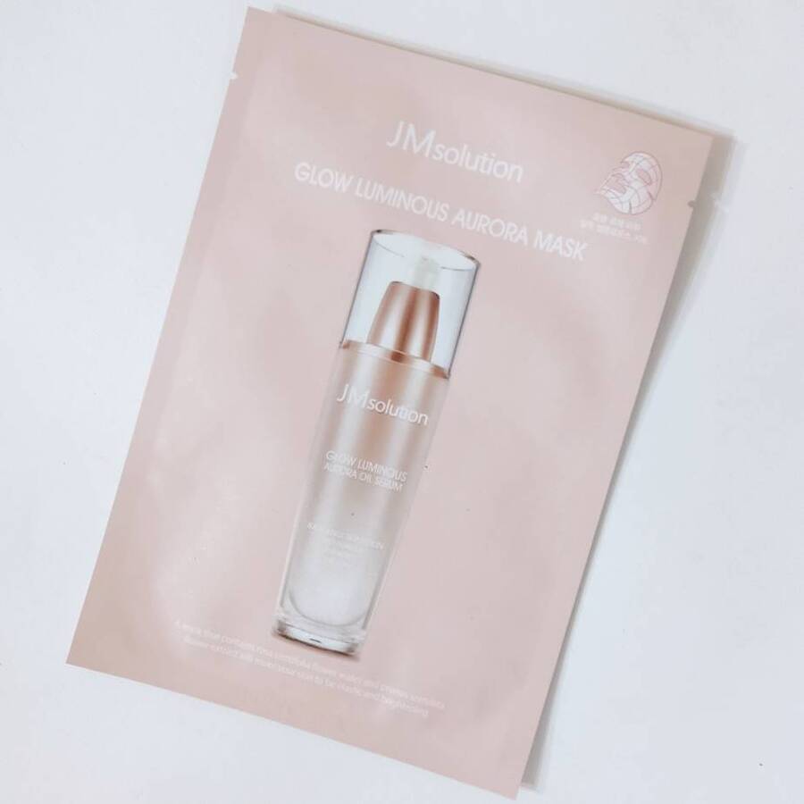 JM Solution Glow Luminous Aurora Mask - brightening sheet mask with pearl extract for glowing, hydrated, and refreshed skin