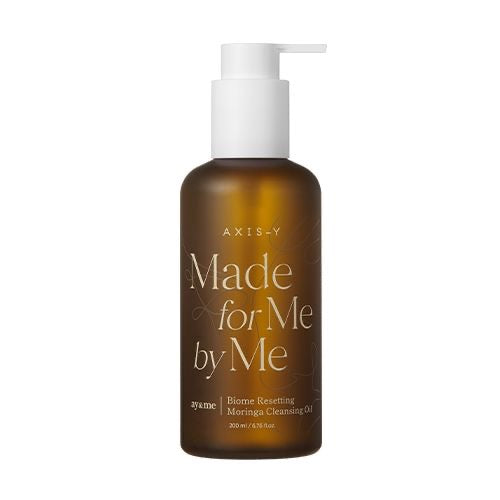 AXIS-Y Biome Resetting Moringa Cleansing Oil, a light cleansing oil with Moringa oil and probiotics for deep cleansing and bright skin
