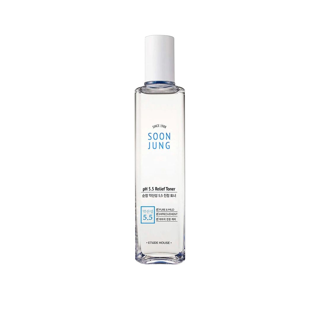 Etude House Soonjung PH 5.5 Relief Toner – soothing, pH-balanced toner for sensitive skin with Panthenol and Madecassoside