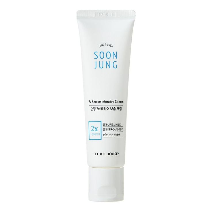 Etude House Soonjung 2x Barrier Intensive Cream – hydrating cream that soothes and protects dry, irritated skin with clean ingredients