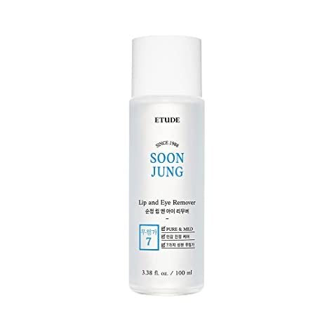 Etude House Soonjung Lip & Eye Remover – gentle water-oil makeup remover for sensitive skin, enriched with Madecassoside and Panthenol
