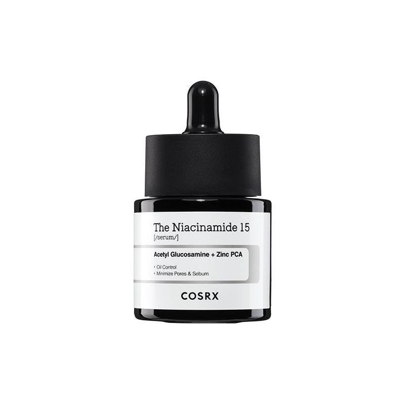 COSRX The Niacinamide 15 Serum in sleek 20ml bottle – powerful formula with 15% niacinamide to clear acne, control oil, and brighten skin
