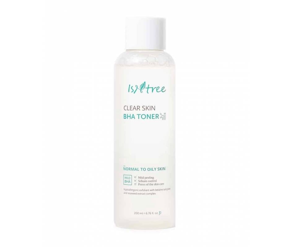 Isntree Clear Skin BHA Toner – 200ml gentle toner with Salicylic Acid (BHA) to remove blackheads, excess oil, and clean pores for smooth skin
