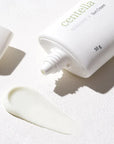 Close-up of Mixsoon Centella Sun Cream’s smooth, serum-like texture – Lightweight and fast-absorbing for a refreshing finish that hydrates and protects the skin.