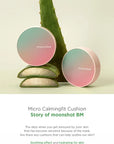 Moonshot Micro Calming Fit Cushion – A lightweight cushion foundation with SPF 50+ PA+++, offering natural, smooth coverage while calming and hydrating sensitive skin.