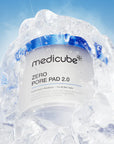 Medicube Zero Pore Pad – A jar of pore-refining pads designed to minimize enlarged pores and balance excess sebum, infused with BHA (Salicylic Acid) and AHA for exfoliation and clearer skin.