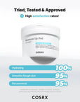 COSRX One Step Moisture Up Pad – Hydrating, exfoliating pads with Alaskan Glacier Water for smooth, refreshed skin