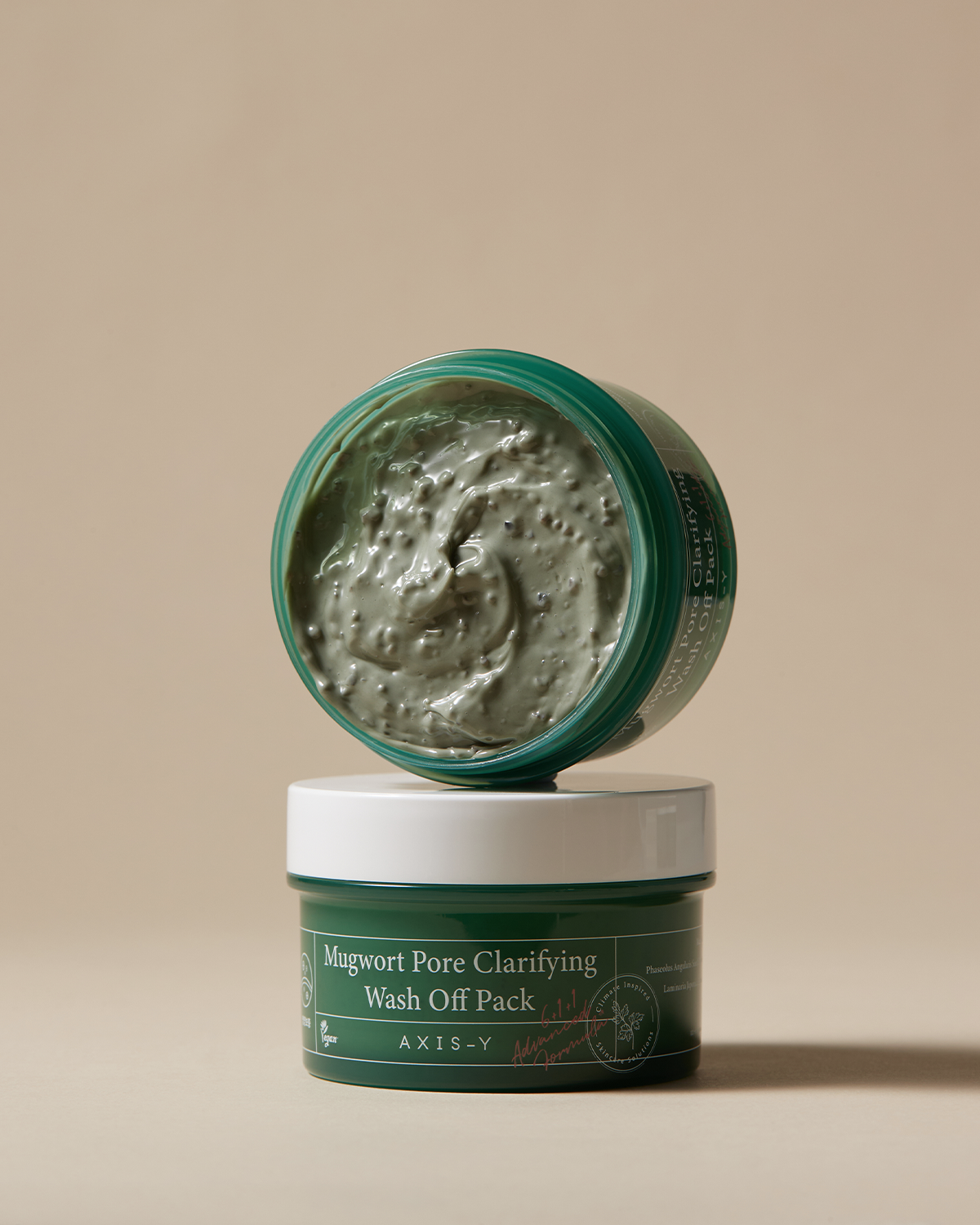Post-treatment glow with AXIS-Y Mugwort Pore Clarifying Wash Off Pack: Smooth, clear, and refreshed skin after one use, with reduced pore size and improved texture