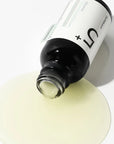 Close-up of serum being applied to the skin, showing its smooth, lightweight texture absorbing quickly, leaving no greasy residue while promoting clearer and brighter skin.