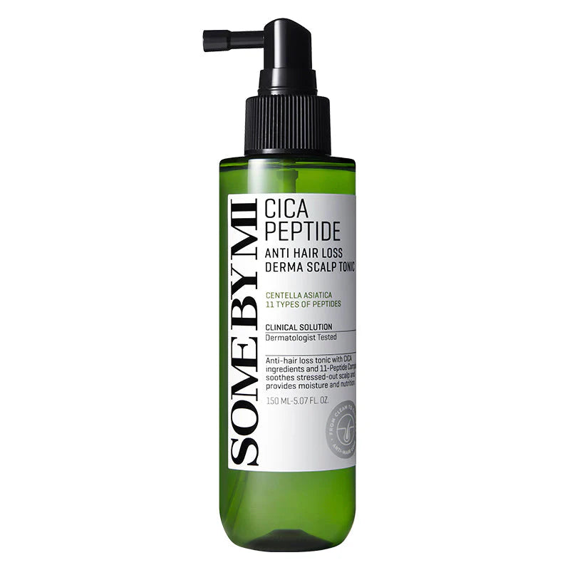 Some By Mi Cica Peptide Anti Hair Loss Derma Scalp Tonic – A hair tonic with 11 peptides and Cica to nourish the scalp, reduce hair loss, and promote stronger, healthier hair.