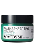 Some By Mi AHA BHA PHA 30 Days Miracle Cream – A soothing, non-greasy moisturizer that helps treat acne and strengthens the skin barrier.