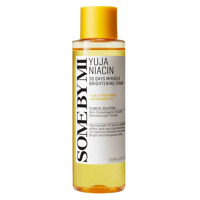 Some By Mi Yuja Niacin Brightening Toner – Toner enriched with 90% Yuja extract, Niacinamide, and Glutathione to brighten, even skin tone, and hydrate the skin for a healthy glow.