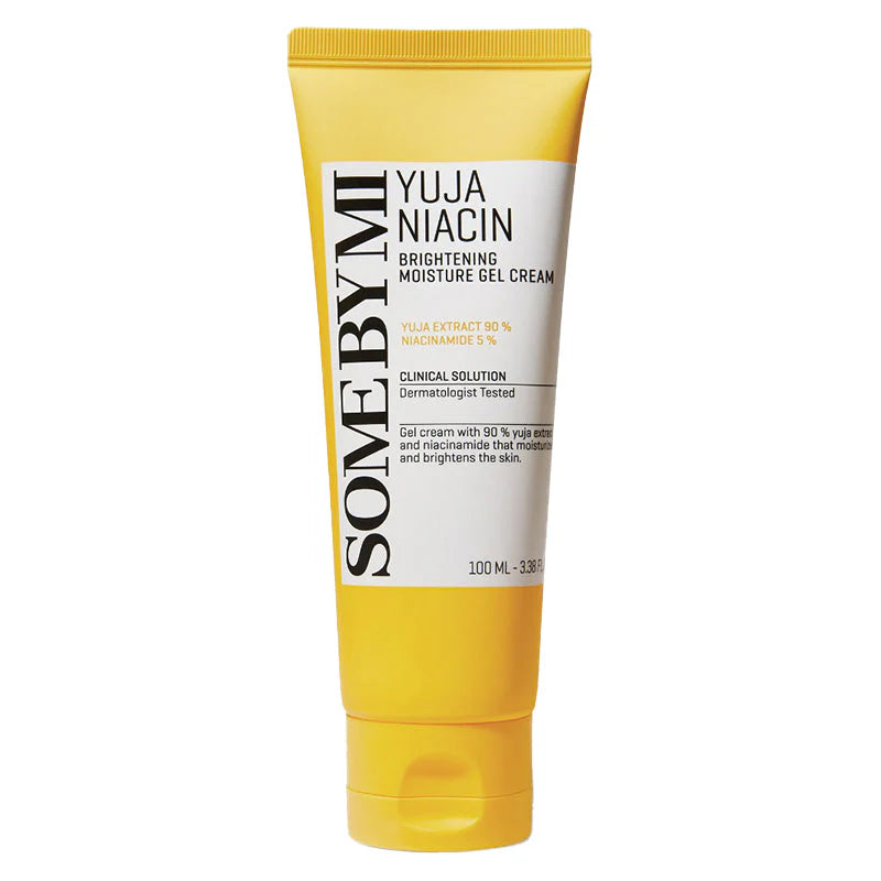 Some By Mi Yuja Niacin Brightening Moisture Gel Cream – Lightweight gel cream with Yuja extract and Niacinamide to brighten skin and reduce dark spots, providing a cooling, soothing effect.