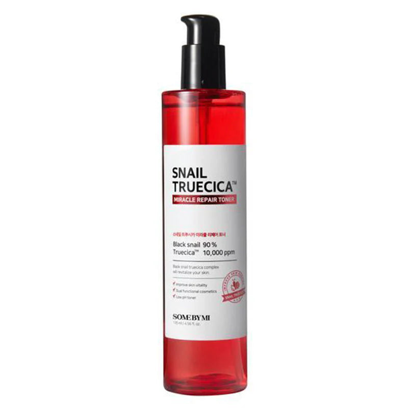 Some By Mi Snail Truecica Miracle Repair Toner – A soothing toner with snail extract and niacinamide that brightens, strengthens, and repairs sensitive skin, leaving it soft and glowing.