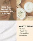 Close-up of Skinfood Rice Mask Wash Off – Creamy mask with soft granules for gentle exfoliation and a glowing complexion.