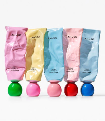 AMUSE Vegan Soybean Hand Cream – offers rich balm or light cream texture for tailored hydration