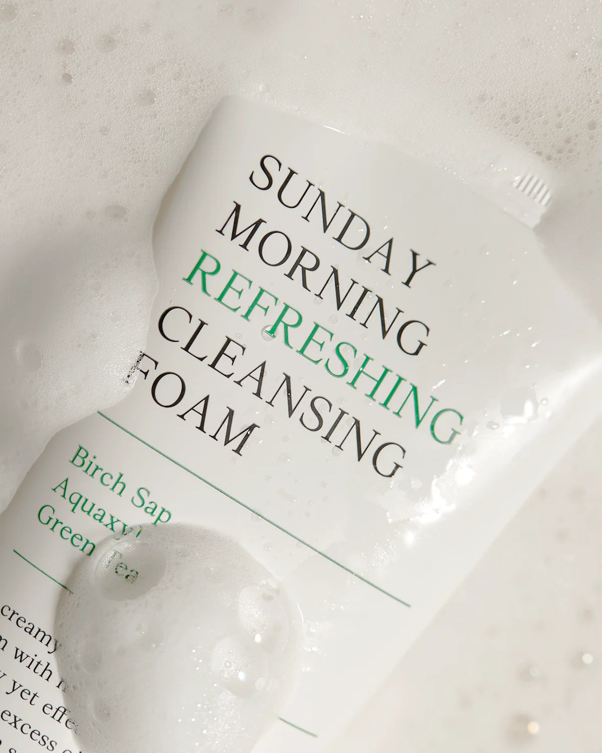AXIS-Y Sunday Morning Cleansing Foam: A gentle, creamy foam cleanser that deeply cleanses while maintaining your skin's natural pH balance, leaving skin soft, hydrated, and balanced