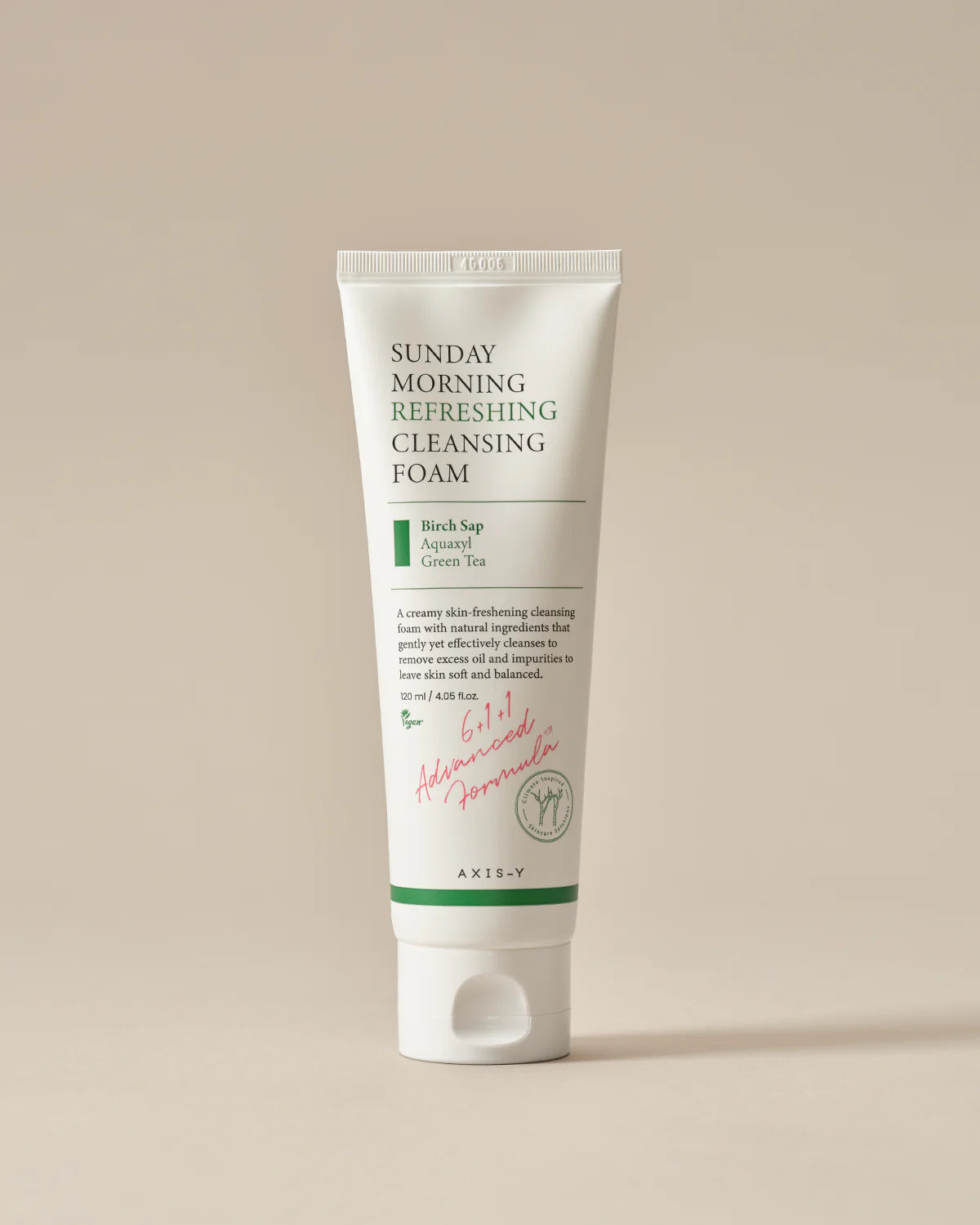 Key ingredients in AXIS-Y Sunday Morning Cleansing Foam: Green tea for hydration, licorice for soothing irritation, calendula for scar healing, and centella asiatica to prevent acne scars
