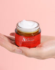 TIA'M My Signature A+ Cream – Close-up of the cream’s texture, showcasing its light and smooth consistency, ideal for moisturizing and firming the skin while reducing acne scars and evening out skin tone.