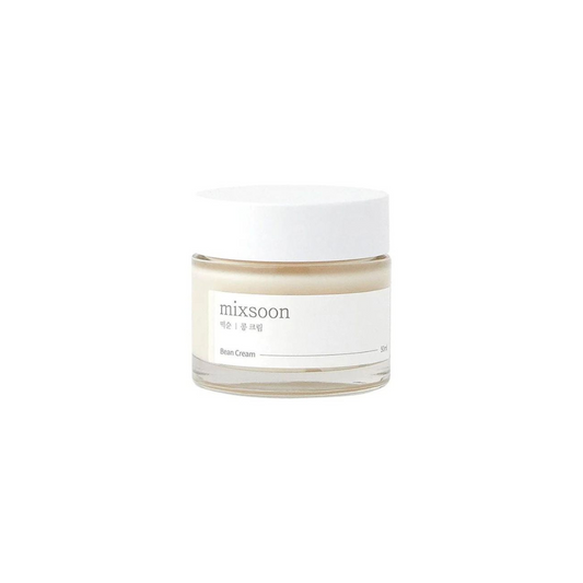 Mixsoon Bean Cream – A deeply hydrating and nourishing skincare cream, featuring key ingredients like fermented soybean extract, Korean pear, pomegranate, and barley for a radiant complexion.