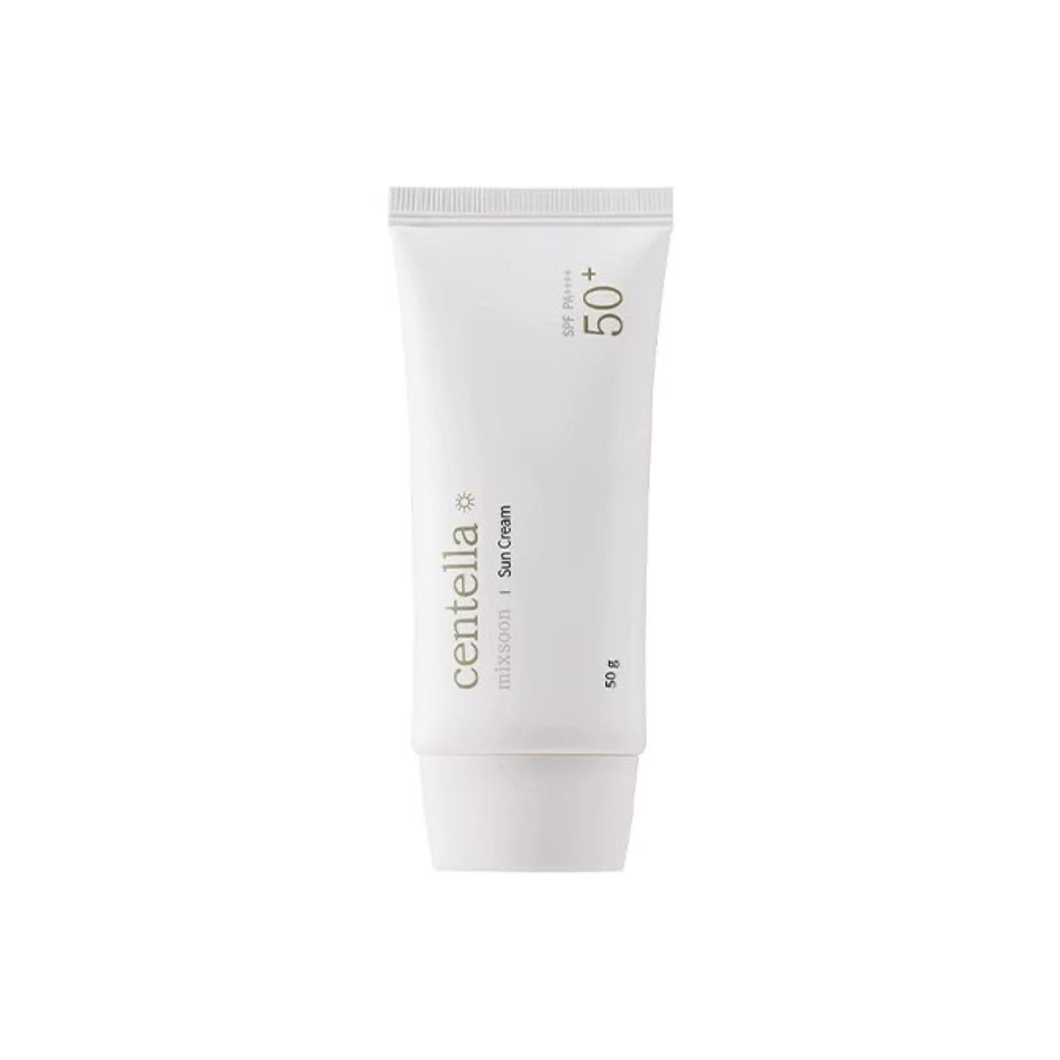 Mixsoon Centella Sun Cream – Lightweight, non-greasy sunscreen with SPF 50+ PA++++ for broad-spectrum UV protection and soothing benefits from Centella Asiatica.