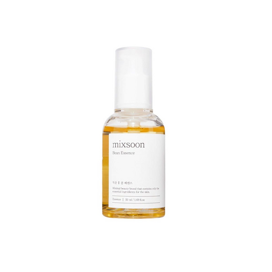 Mixsoon Bean Essence – A nourishing and hydrating essence with soybean extract, designed to rejuvenate and brighten the skin while improving texture.