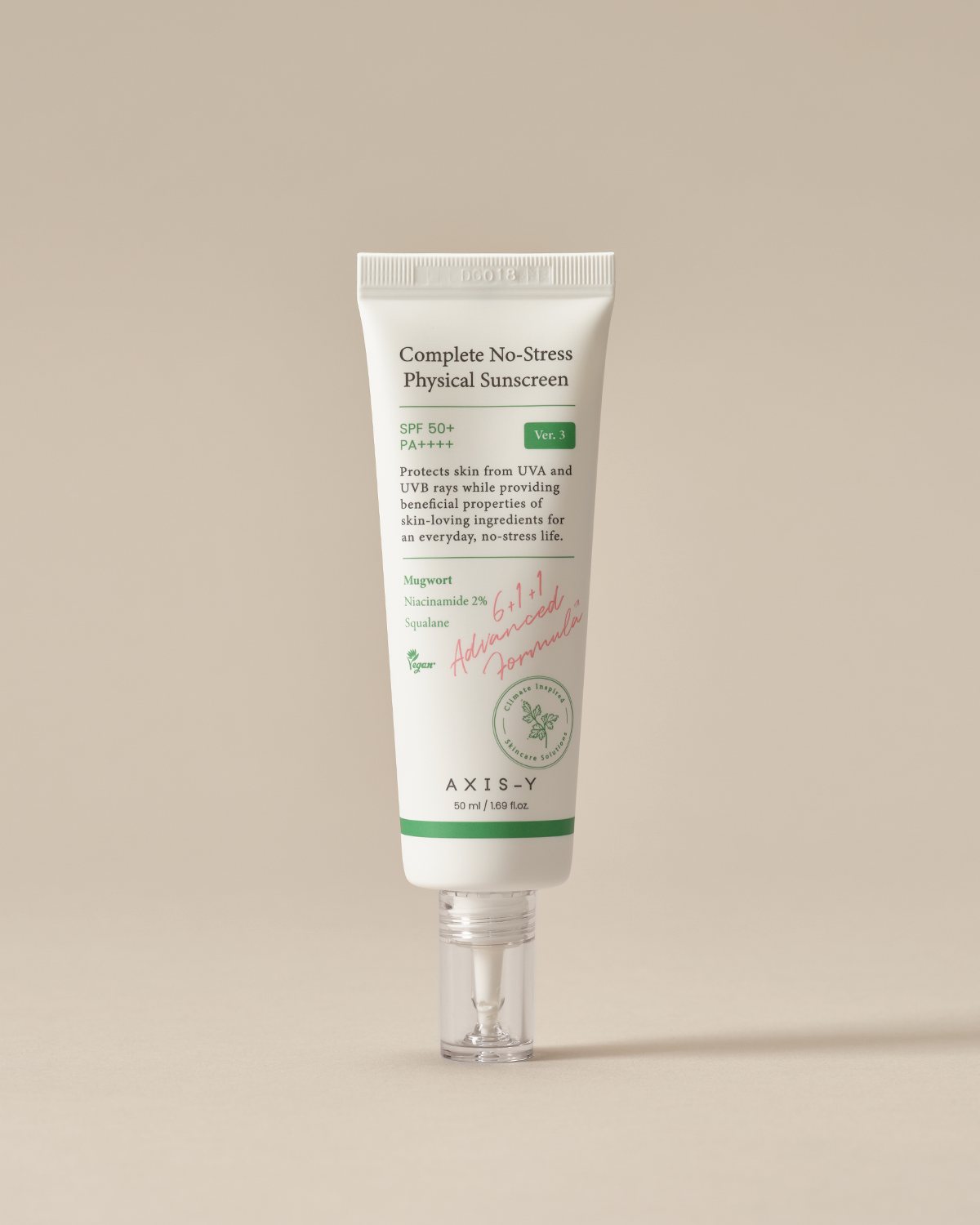 AXIS-Y Complete No-Stress Physical Sunscreen: Gel-cream texture that glides on easily, absorbing quickly without leaving any residue