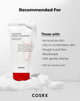COSRX AC Collection Calming Foam Cleanser – Gentle daily cleanser that clears impurities and controls oil, free from artificial fragrances and harsh chemicals
