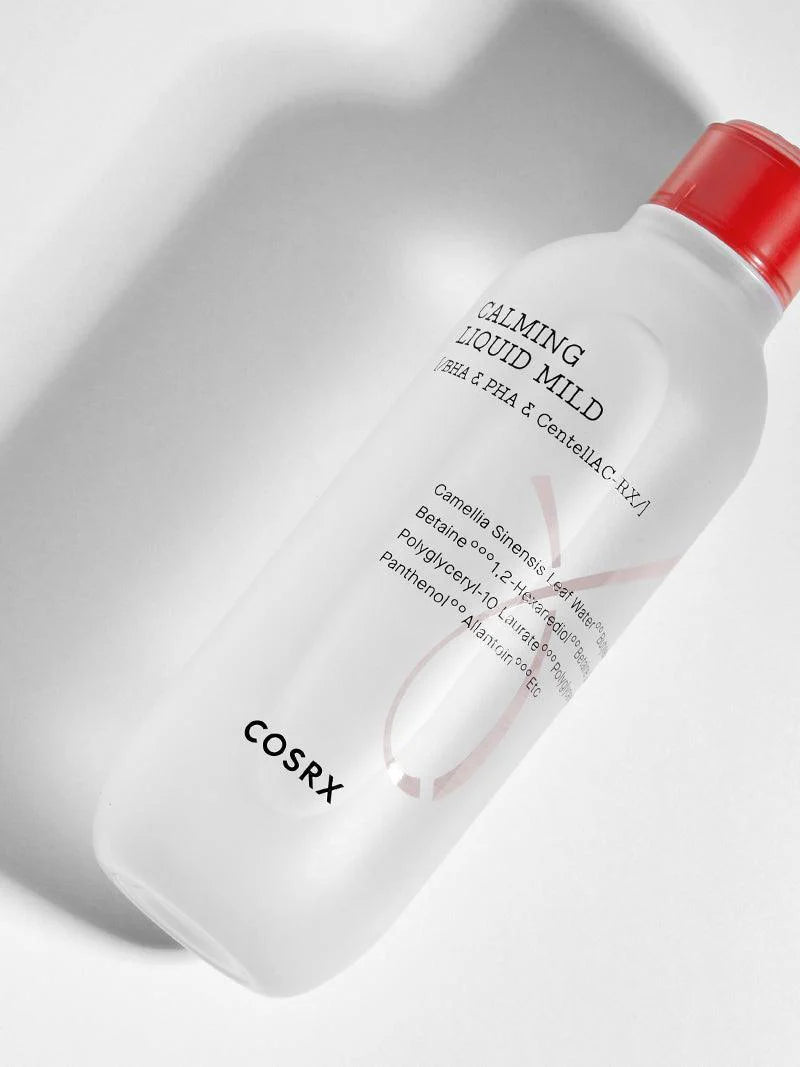 COSRX AC Collection Calming Liquid Mild 125ml – Daily soothing essence for acne-prone skin with BHA, PHA, Centella, and Green Tea to prevent mild acne, exfoliate, and hydrate