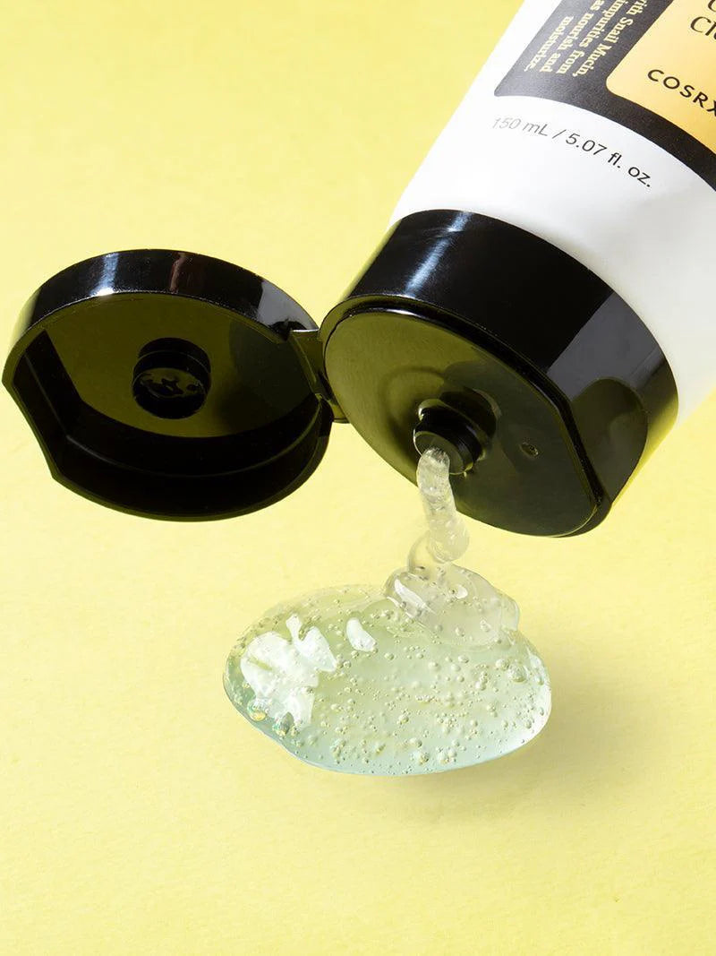 Cosrx Advanced Snail Mucin Gel Cleanser – A smooth, non-drying gel cleanser that hydrates and soothes the skin