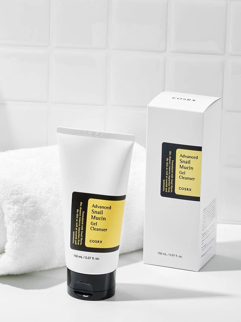 Cosrx Advanced Snail Mucin Gel Cleanser – Part of a complete skincare routine for gentle yet effective hydration and pore cleansing