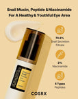 COSRX Advanced Snail Peptide Eye Cream – Lightweight eye cream with 73.6% snail secretion filtrate to hydrate, firm, and brighten the delicate eye area