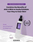 COSRX AHA BHA Clarifying Treatment Toner – gentle exfoliating toner that clears pores, controls oil, and hydrates for smooth, refreshed skin