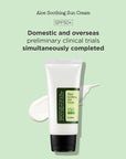 SPF50 PA+++ COSRX Aloe Soothing Sun Cream – Daily sunscreen with aloe for hydration and calming, lightweight moisturizer-like texture, ideal for sensitive skin, leaves no white cast.