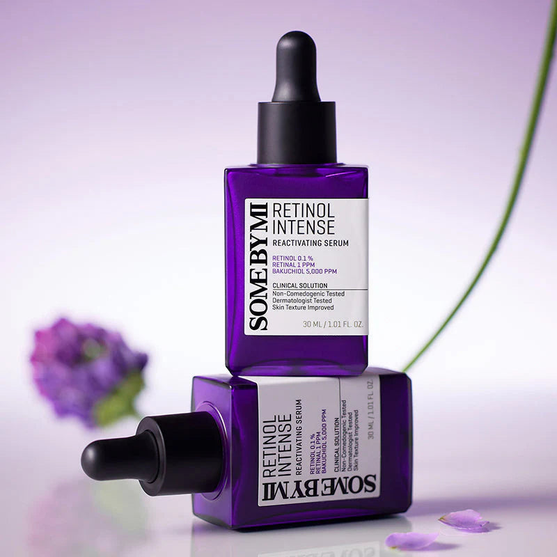 Some By Mi Retinol Intense Reactivating Serum – A lightweight anti-aging serum with Retinol, Retinal, and Bakuchiol to reduce wrinkles and brighten skin, perfect for sensitive skin.