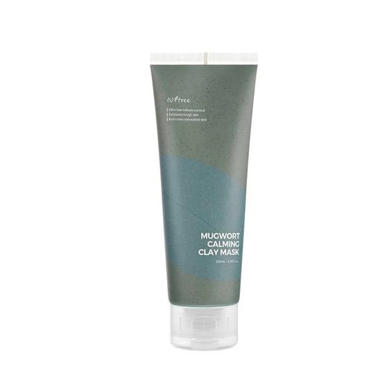 Isntree Real Mugwort Clay Mask – 100ml jar of soothing clay mask with mugwort extract for calming and pore-cleansing benefits