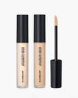 Peripera Double Longwear Cover Concealer, featuring a double powder formula for smooth, long-lasting coverage that effectively hides blemishes, dark circles, and imperfections.