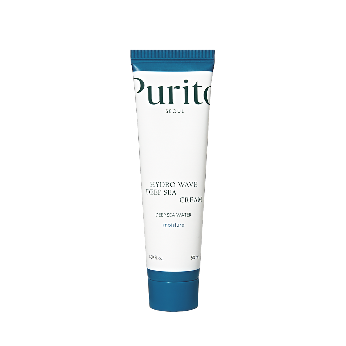 Purito Deep Sea Pure Water Cream packaging – Simple, sleek 50ml jar for easy application and storage.