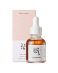 Beauty of Joseon Revive Serum Ginseng + Snail Mucin, a 30ml serum that improves skin elasticity and hydration with 63% ginseng root water and 3% snail mucin