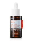 Neogen Dermalogy Real Vita C Serum (32 ml) displayed with its vibrant, citrus-inspired packaging, emphasizing its brightening and revitalizing properties with vitamin C and citrus extracts.